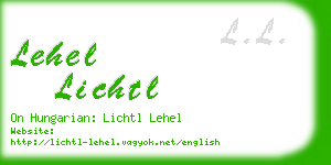 lehel lichtl business card